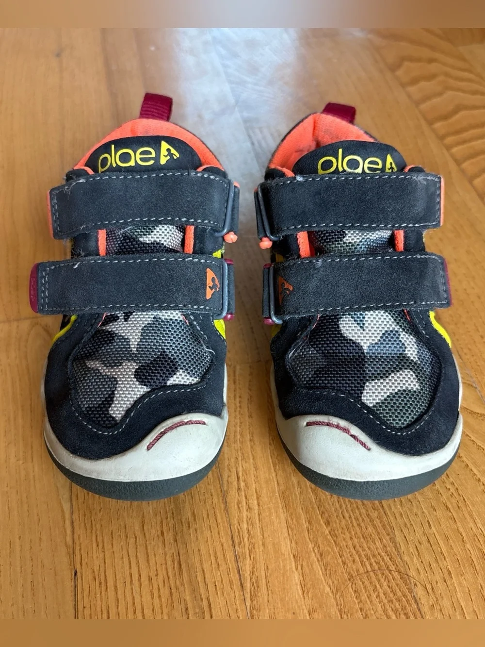 Plae Ty Raven Camo Shoes Suede Boys Kid Camouflage Strap Sneakers Toddler Size 9
